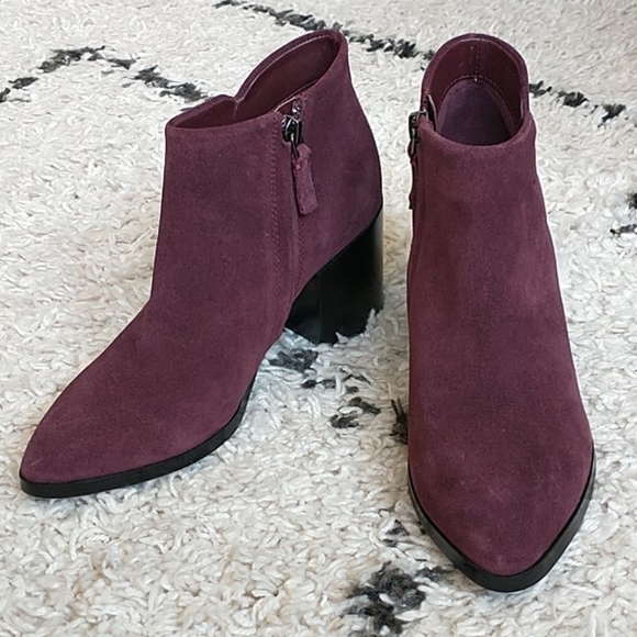 Marc Fisher Shoes - Marc Fisher Block Heel Leather Booties